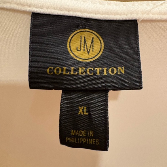 NWT JM Collection Tropical Retreat Blouse Palm Tree Print Women’s XL - Picture 5 of 11